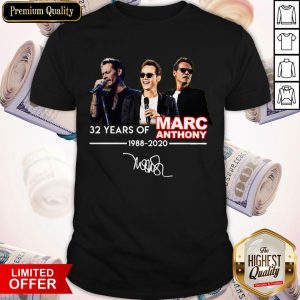 Marc Anthony 32 Years Of 1988 2020 SignaMarc Anthony 32 Years Of 1988 2020 Signature Shirtture Shirt