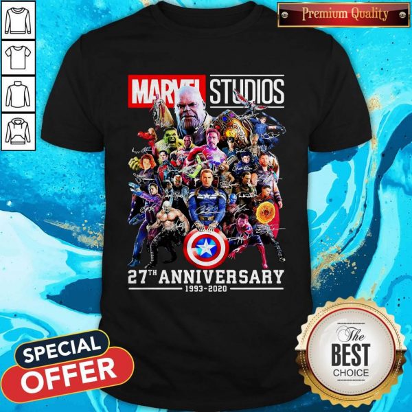 Marvel Studio 27th Anniversary 1993 2020 Signatures Shirt