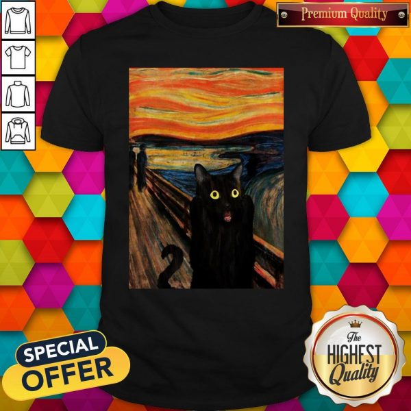 Nice Cat Expressionism Painting Shirt