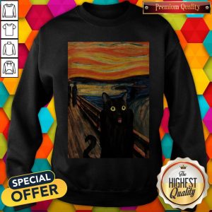Nice Cat Expressionism Painting Sweatshirt