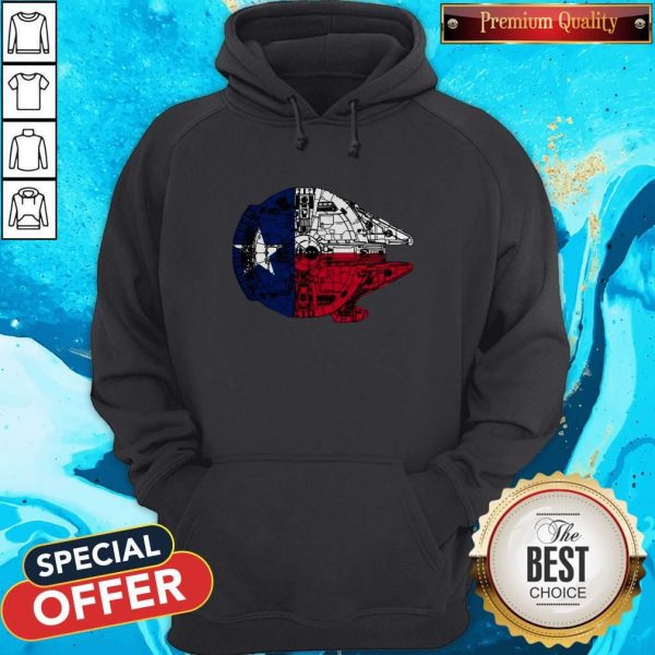 Nice Texas Flag And The Millennium Falcon Hoodie