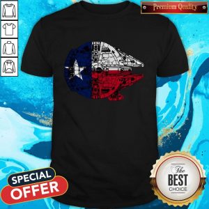 Nice Texas Flag And The Millennium Falcon ShirtNice Texas Flag And The Millennium Falcon Shirt