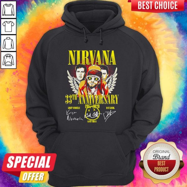 Nirvana 33th Anniversary 1987-2020 SignaNirvana 33th Anniversary 1987-2020 Signatures Hoodietures Hoodie