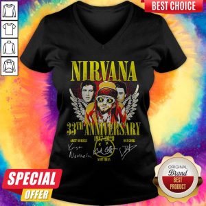 Nirvana 33th Anniversary 1987-2020 SignaNirvana 33th Anniversary 1987-2020 Signatures V-necktures V-neck