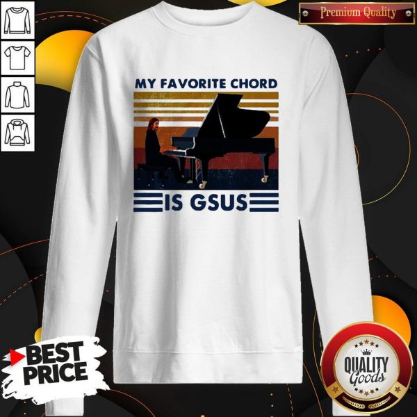 Official My Favorite Chord Is Gsus VintaOfficial My Favorite Chord Is Gsus Vintage Sweatshirtge Sweatshirt