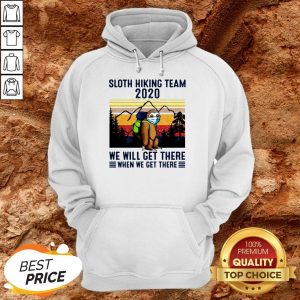 Sloth Hiking Team 2020 We Will Get There When We Get There Vintage Hoodie