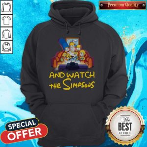 Stay Home And Watch The Simpsons On The Sofa Hoodiea