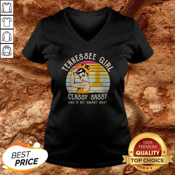 Tennessee Strong Girl Classy Sassy And A Bit Smart Assy Vintage V-neck