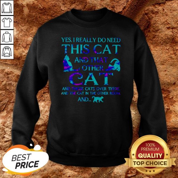 Yes I Really Do Need This Cat There And The Cat In The Other Room Sweatshirt