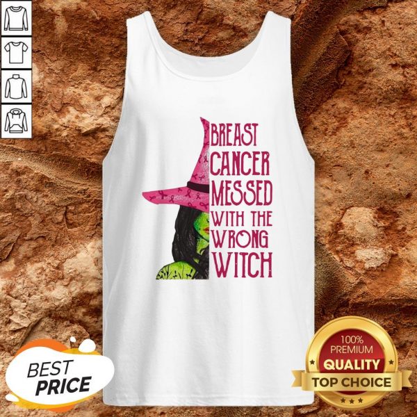 Breast Cancer Messed With The Wrong Witch Tank Top