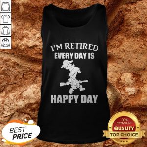 Cartoon I’m Retired Every Hour Is Happy Hour Tank Top