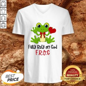 Frog Heart Fully Rely On God V-neck