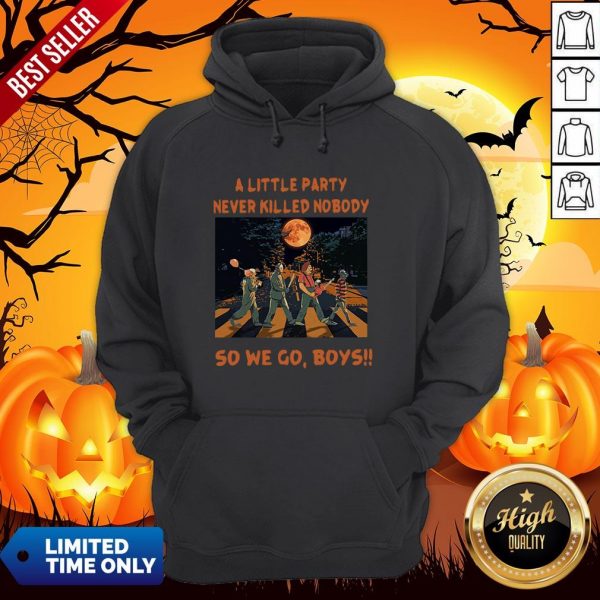 Halloween Horror Abbey Road A Little Party Never So We Go Boys Hoodie