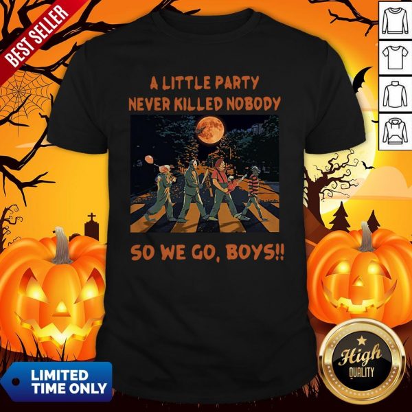 Halloween Horror Abbey Road A Little Party Never So We Go Boys Shirt