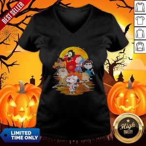 Halloween Horror Characters The Peanuts Moon V-neck