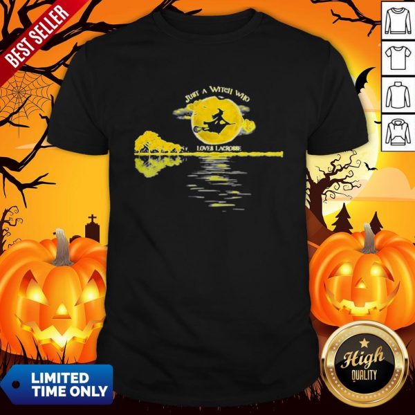 Halloween Just A Witch Who Loves Lacrosse Moon ShirtHalloween Just A Witch Who Loves Lacrosse Moon Shirt