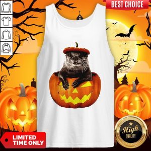 Halloween Otter Pumpkin Tank Top