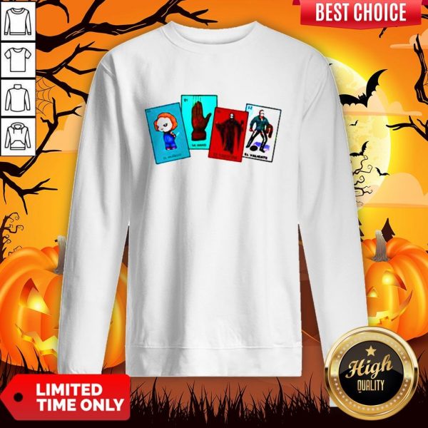 Halloween The Characters Horror Card Sweatshirt