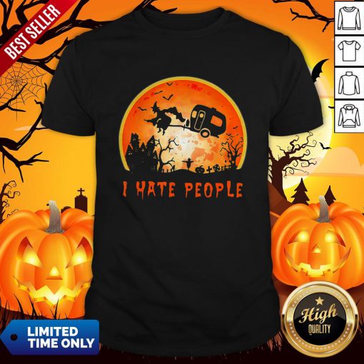 Halloween Witch I Hate People Moon ShirtHalloween Witch I Hate People Moon Shirt