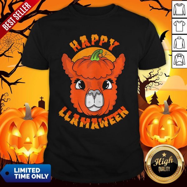 Happy Llamaween Pumpkin Shirt