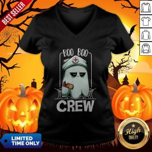 Hot Halloween Ghost Nurse Boo Boo Crew V-neck