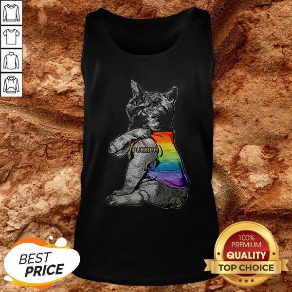 Hot LGBT Purride Cat Tank Top