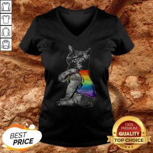 Hot LGBT Purride Cat V-neck