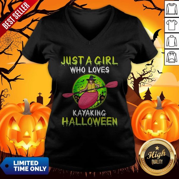 Just A Girl Who Loves Kayaking Halloween V-neck