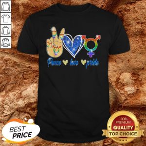 LGBT Lesbian Gay Bisexual Peace Love Gift Apparel Shirt