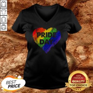 LGBT Pride Day Heart Gay Lesbian Pride Month V-neck