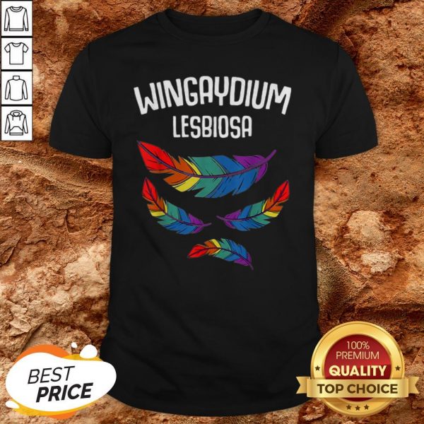 Lgbt Pride Lesbian Love Wingaydium Lesbiosa Rainbow Shirt