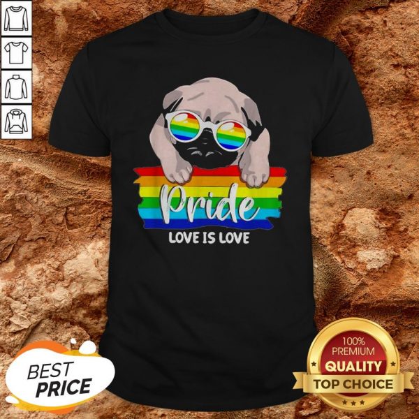LGBT Pug Pride Love Is Love Shirt