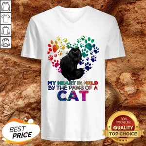 My Heart Is Held By The Paws Of A Cat LGBT V-neckMy Heart Is Held By The Paws Of A Cat LGBT V-neck