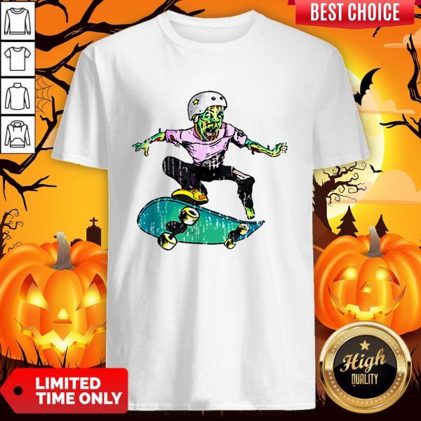 Original Halloween Skateboarder Costume Kids Gift Shirt