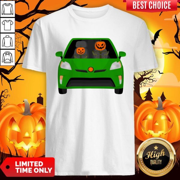 Pumpkin Family Drive In The Car Halloween Shirt