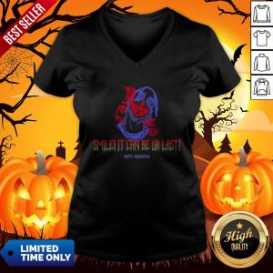 Spooky Smile It Can Be Ur Last Happy Halloween V-neck
