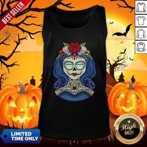 Sugar Skull Dia De Muertos Day Of The Dead Woman Halloween Tank Top