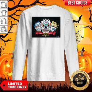 Three Sugar Skulls Brothers Family Forever Day Of The Dead Sweatshirt