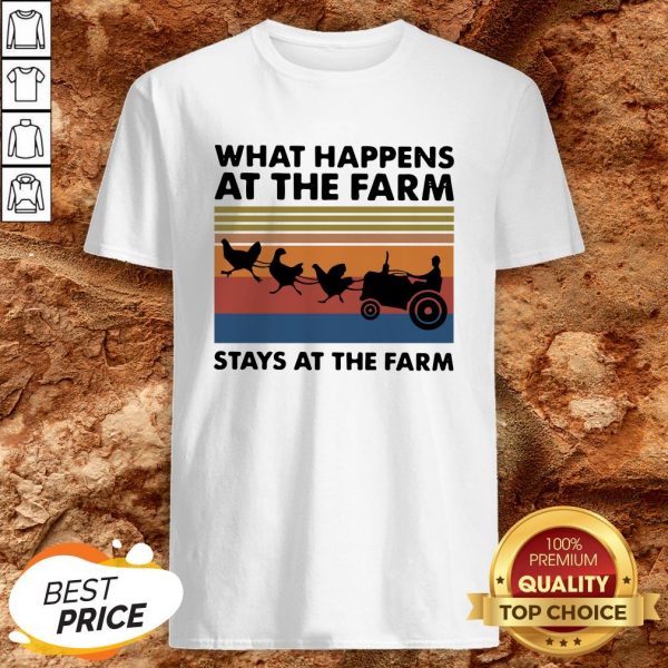 What Happens At The Farm Stays At The Farm Vintage Retro Shirt