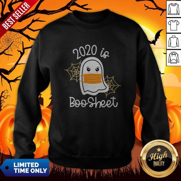 Womens Cute Kawaii Ghost 2020 Is Boo Sheet Halloween Sweatshirt