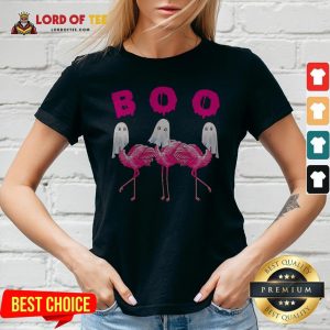 Boo Flamingo Halloween V-neckBoo Flamingo Halloween V-neck