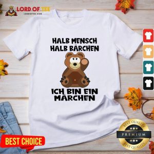 Cute Halb Mensch Halb Barchen Ich Bin Ein Marchen V-neck Design By Lordoftee.com