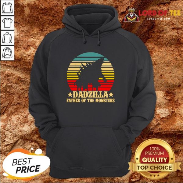 Dadzilla Father Of The Monsters Vintage Retro Hoodie