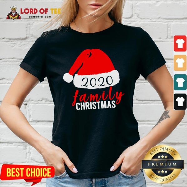 Funny Hat 2020 Family Christmas V-neck Design By Lordoftee.com