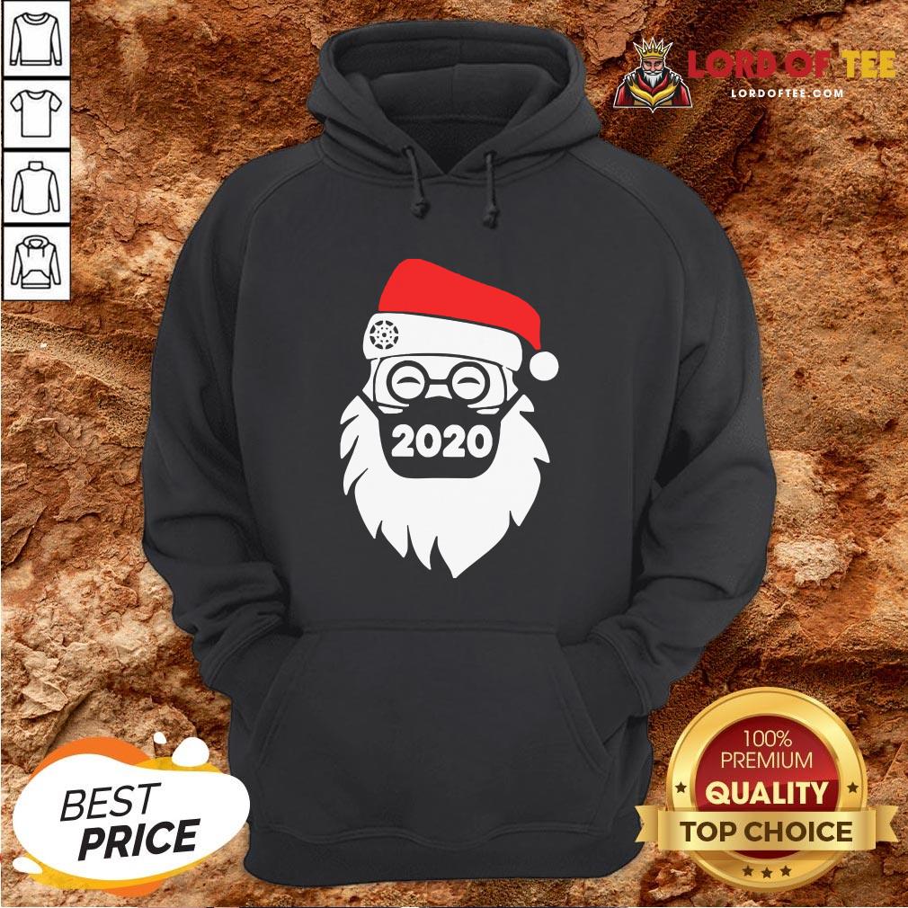Funny Santa With Mask 2020 Hoodie Design By Lordoftee.com