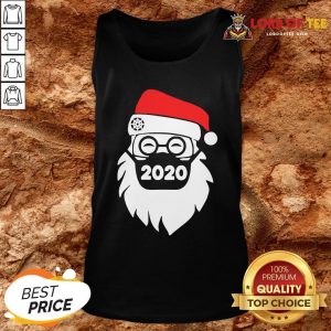 Funny Santa With Mask 2020 Tank Top Design By Lordoftee.com