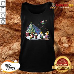 Funny The Peanuts Characters Merry Christmas Tank Top Design By Lordoftee.com