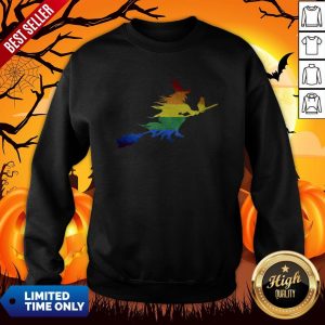 Gay Witch Lesbian LGBT Pride Halloween Sweatshirt