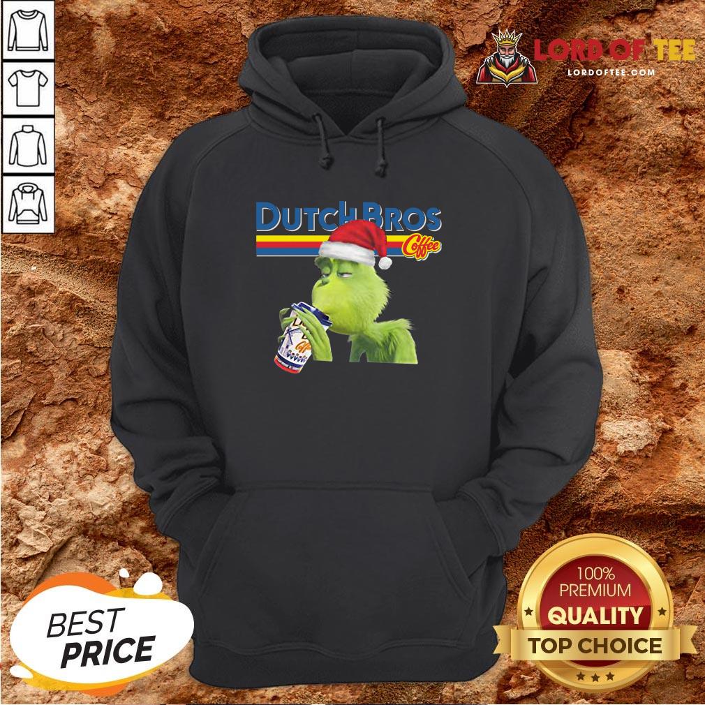 Good Grinch Xmas Ugly Dutch Bros Coffee Hoodie Design By Lordoftee.com