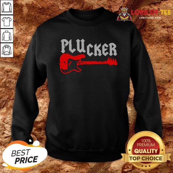 Happy Plucker Guitar Sweatshirt Design By Lordoftee.com